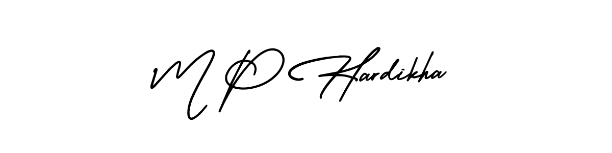 How to Draw M P Hardikha signature style? AmerikaSignatureDemo-Regular is a latest design signature styles for name M P Hardikha. M P Hardikha signature style 3 images and pictures png