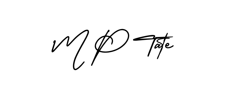 How to make M P Tate signature? AmerikaSignatureDemo-Regular is a professional autograph style. Create handwritten signature for M P Tate name. M P Tate signature style 3 images and pictures png