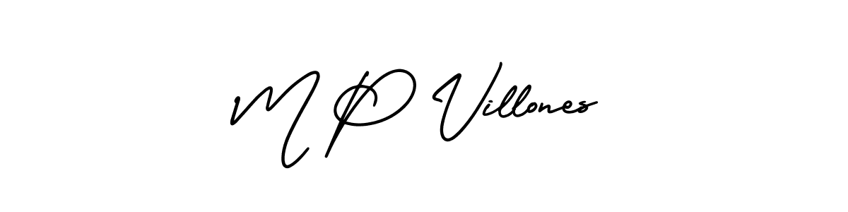 Also we have M P Villones name is the best signature style. Create professional handwritten signature collection using AmerikaSignatureDemo-Regular autograph style. M P Villones signature style 3 images and pictures png