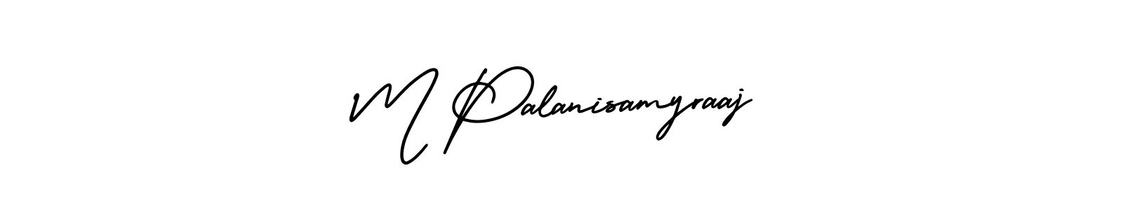 How to make M Palanisamyraaj name signature. Use AmerikaSignatureDemo-Regular style for creating short signs online. This is the latest handwritten sign. M Palanisamyraaj signature style 3 images and pictures png