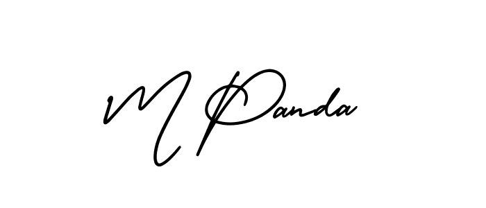 Create a beautiful signature design for name M Panda. With this signature (AmerikaSignatureDemo-Regular) fonts, you can make a handwritten signature for free. M Panda signature style 3 images and pictures png