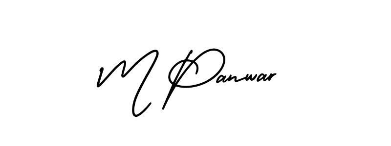 Create a beautiful signature design for name M Panwar. With this signature (AmerikaSignatureDemo-Regular) fonts, you can make a handwritten signature for free. M Panwar signature style 3 images and pictures png