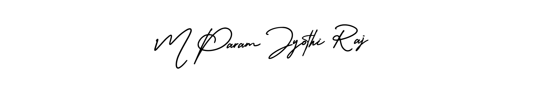 if you are searching for the best signature style for your name M Param Jyothi Raj. so please give up your signature search. here we have designed multiple signature styles  using AmerikaSignatureDemo-Regular. M Param Jyothi Raj signature style 3 images and pictures png