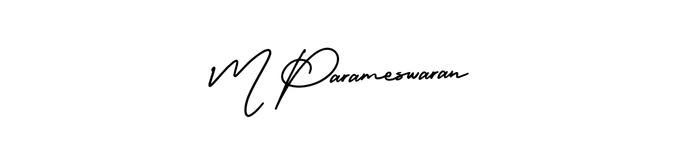 It looks lik you need a new signature style for name M Parameswaran. Design unique handwritten (AmerikaSignatureDemo-Regular) signature with our free signature maker in just a few clicks. M Parameswaran signature style 3 images and pictures png