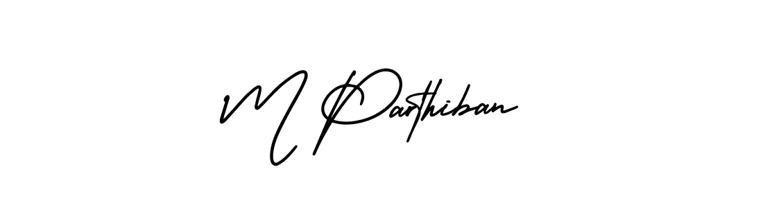 Design your own signature with our free online signature maker. With this signature software, you can create a handwritten (AmerikaSignatureDemo-Regular) signature for name M Parthiban. M Parthiban signature style 3 images and pictures png