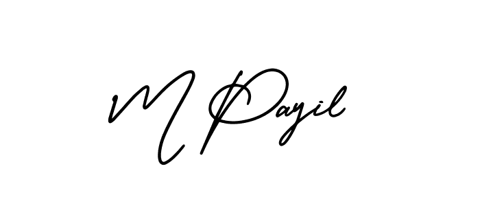 Similarly AmerikaSignatureDemo-Regular is the best handwritten signature design. Signature creator online .You can use it as an online autograph creator for name M Payil. M Payil signature style 3 images and pictures png