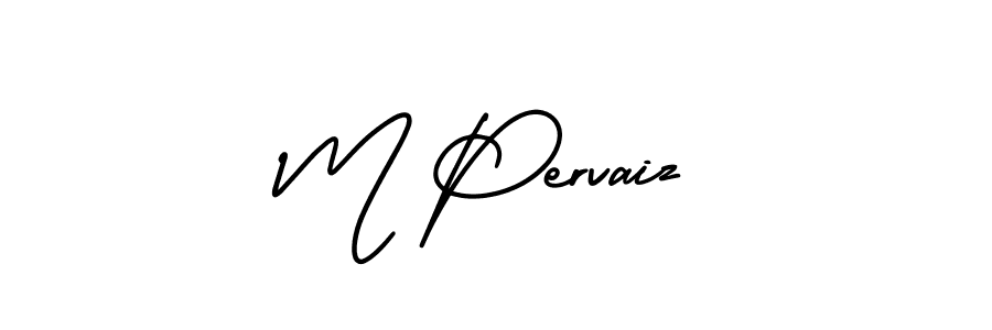 How to make M Pervaiz signature? AmerikaSignatureDemo-Regular is a professional autograph style. Create handwritten signature for M Pervaiz name. M Pervaiz signature style 3 images and pictures png