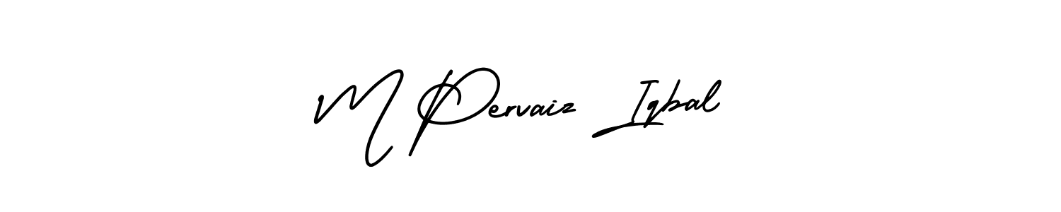 How to make M Pervaiz Iqbal name signature. Use AmerikaSignatureDemo-Regular style for creating short signs online. This is the latest handwritten sign. M Pervaiz Iqbal signature style 3 images and pictures png