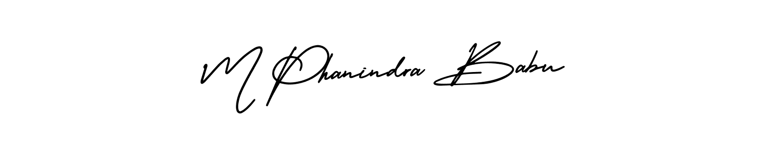 AmerikaSignatureDemo-Regular is a professional signature style that is perfect for those who want to add a touch of class to their signature. It is also a great choice for those who want to make their signature more unique. Get M Phanindra Babu name to fancy signature for free. M Phanindra Babu signature style 3 images and pictures png