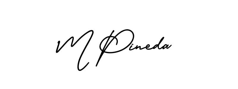 Also we have M Pineda name is the best signature style. Create professional handwritten signature collection using AmerikaSignatureDemo-Regular autograph style. M Pineda signature style 3 images and pictures png