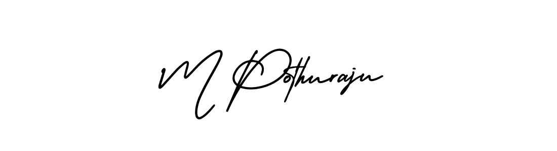 Also we have M Pothuraju name is the best signature style. Create professional handwritten signature collection using AmerikaSignatureDemo-Regular autograph style. M Pothuraju signature style 3 images and pictures png