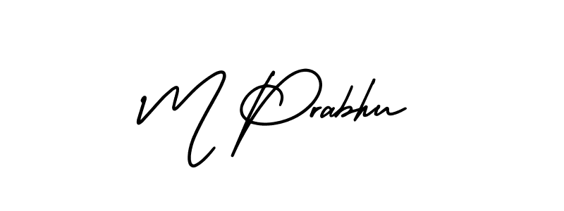 Create a beautiful signature design for name M Prabhu. With this signature (AmerikaSignatureDemo-Regular) fonts, you can make a handwritten signature for free. M Prabhu signature style 3 images and pictures png