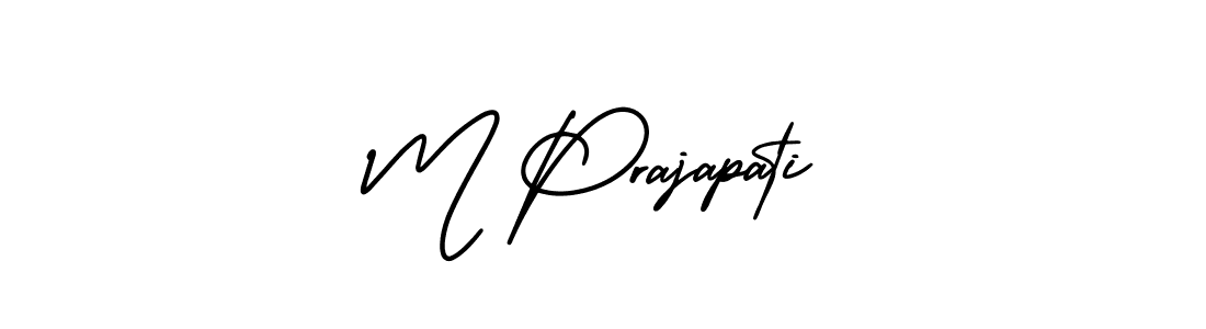 Make a beautiful signature design for name M Prajapati. With this signature (AmerikaSignatureDemo-Regular) style, you can create a handwritten signature for free. M Prajapati signature style 3 images and pictures png