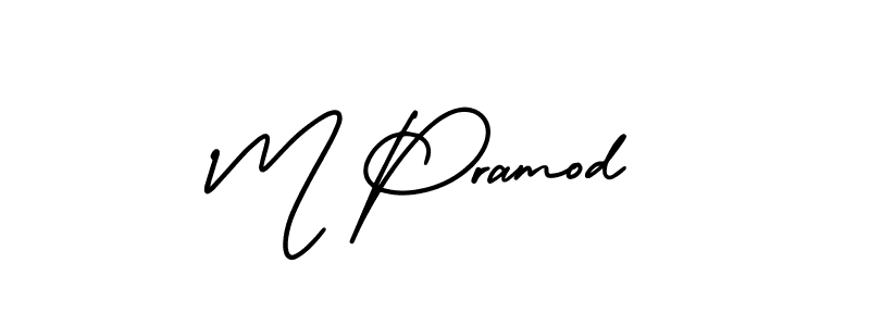 Also we have M Pramod name is the best signature style. Create professional handwritten signature collection using AmerikaSignatureDemo-Regular autograph style. M Pramod signature style 3 images and pictures png
