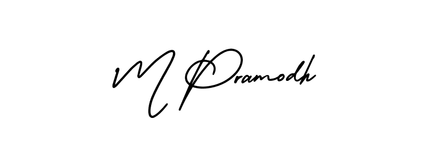 Similarly AmerikaSignatureDemo-Regular is the best handwritten signature design. Signature creator online .You can use it as an online autograph creator for name M Pramodh. M Pramodh signature style 3 images and pictures png