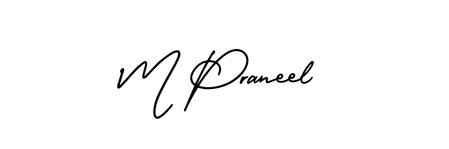 Make a beautiful signature design for name M Praneel. Use this online signature maker to create a handwritten signature for free. M Praneel signature style 3 images and pictures png