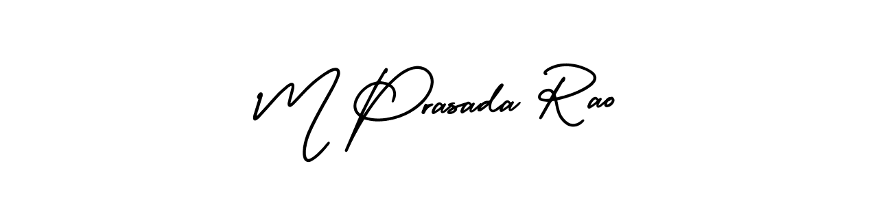 Use a signature maker to create a handwritten signature online. With this signature software, you can design (AmerikaSignatureDemo-Regular) your own signature for name M Prasada Rao. M Prasada Rao signature style 3 images and pictures png