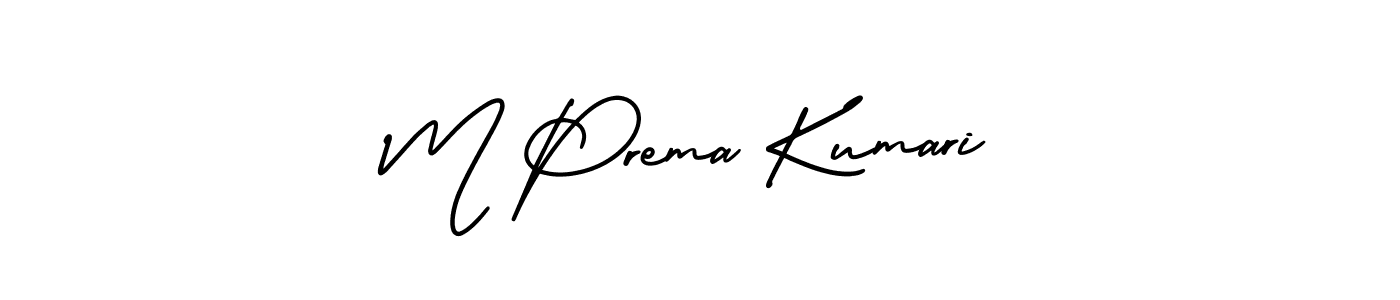 Create a beautiful signature design for name M Prema Kumari. With this signature (AmerikaSignatureDemo-Regular) fonts, you can make a handwritten signature for free. M Prema Kumari signature style 3 images and pictures png