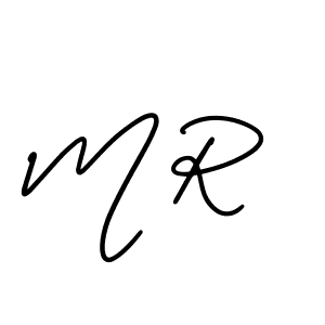 M R stylish signature style. Best Handwritten Sign (AmerikaSignatureDemo-Regular) for my name. Handwritten Signature Collection Ideas for my name M R. M R signature style 3 images and pictures png