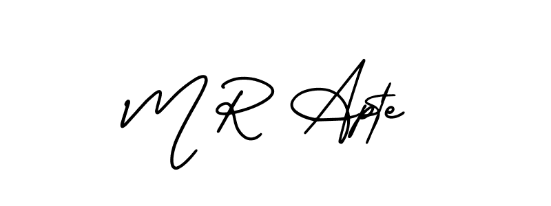 Make a beautiful signature design for name M R Apte. Use this online signature maker to create a handwritten signature for free. M R Apte signature style 3 images and pictures png