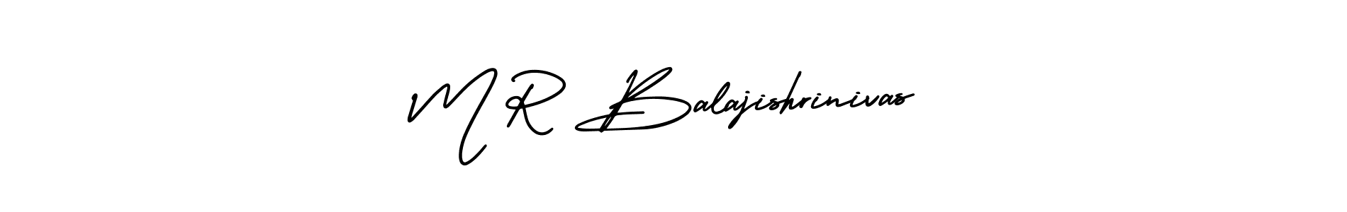 if you are searching for the best signature style for your name M R Balajishrinivas. so please give up your signature search. here we have designed multiple signature styles  using AmerikaSignatureDemo-Regular. M R Balajishrinivas signature style 3 images and pictures png