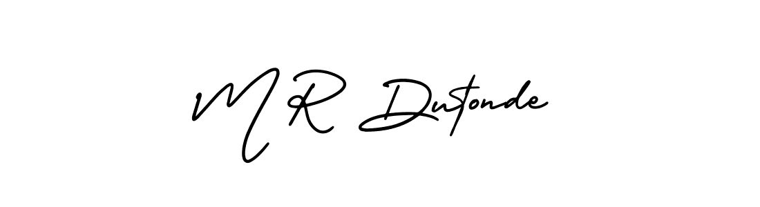 Create a beautiful signature design for name M R Dutonde. With this signature (AmerikaSignatureDemo-Regular) fonts, you can make a handwritten signature for free. M R Dutonde signature style 3 images and pictures png