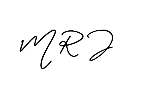 Design your own signature with our free online signature maker. With this signature software, you can create a handwritten (AmerikaSignatureDemo-Regular) signature for name M R J. M R J signature style 3 images and pictures png
