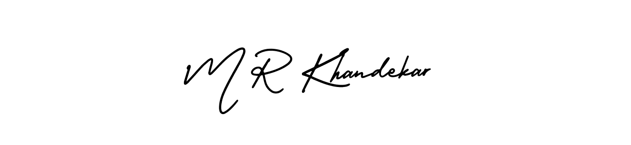 M R Khandekar stylish signature style. Best Handwritten Sign (AmerikaSignatureDemo-Regular) for my name. Handwritten Signature Collection Ideas for my name M R Khandekar. M R Khandekar signature style 3 images and pictures png