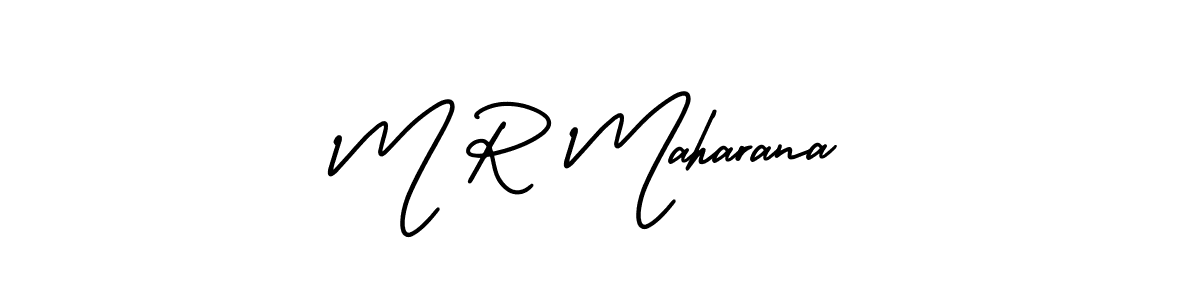 Use a signature maker to create a handwritten signature online. With this signature software, you can design (AmerikaSignatureDemo-Regular) your own signature for name M R Maharana. M R Maharana signature style 3 images and pictures png