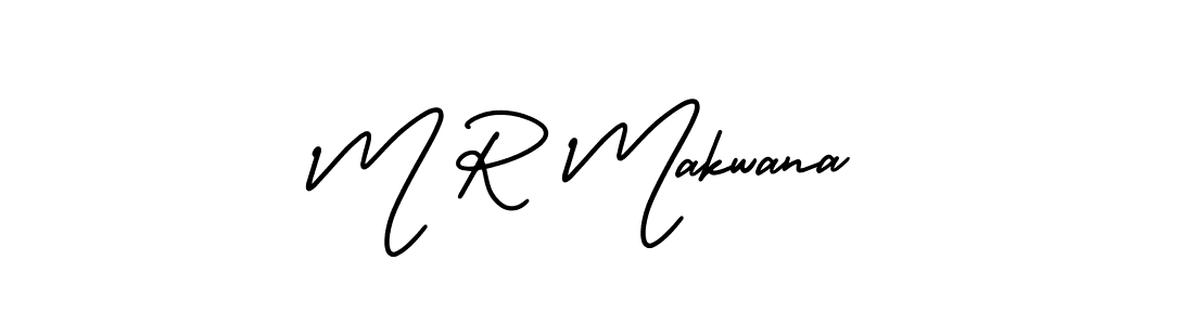 Create a beautiful signature design for name M R Makwana. With this signature (AmerikaSignatureDemo-Regular) fonts, you can make a handwritten signature for free. M R Makwana signature style 3 images and pictures png