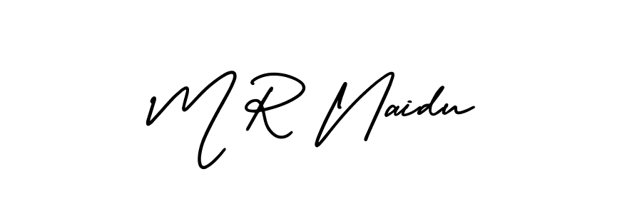 This is the best signature style for the M R Naidu name. Also you like these signature font (AmerikaSignatureDemo-Regular). Mix name signature. M R Naidu signature style 3 images and pictures png
