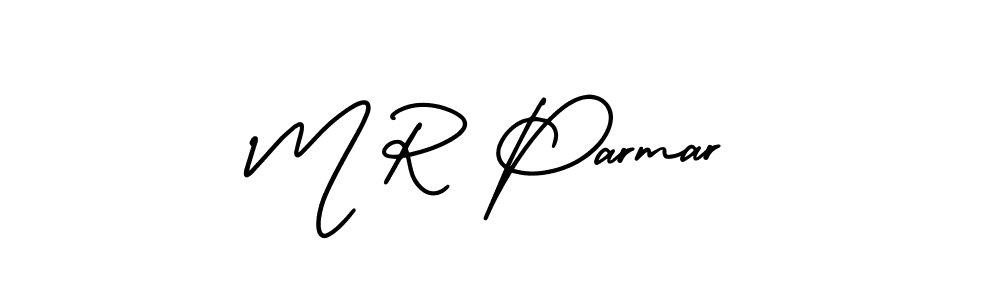 Similarly AmerikaSignatureDemo-Regular is the best handwritten signature design. Signature creator online .You can use it as an online autograph creator for name M R Parmar. M R Parmar signature style 3 images and pictures png