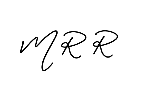 Use a signature maker to create a handwritten signature online. With this signature software, you can design (AmerikaSignatureDemo-Regular) your own signature for name M R R. M R R signature style 3 images and pictures png