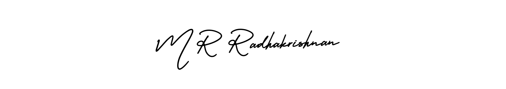 if you are searching for the best signature style for your name M R Radhakrishnan. so please give up your signature search. here we have designed multiple signature styles  using AmerikaSignatureDemo-Regular. M R Radhakrishnan signature style 3 images and pictures png