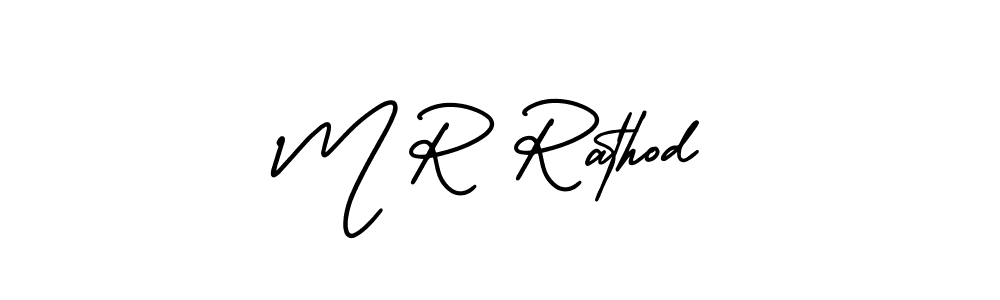 Create a beautiful signature design for name M R Rathod. With this signature (AmerikaSignatureDemo-Regular) fonts, you can make a handwritten signature for free. M R Rathod signature style 3 images and pictures png