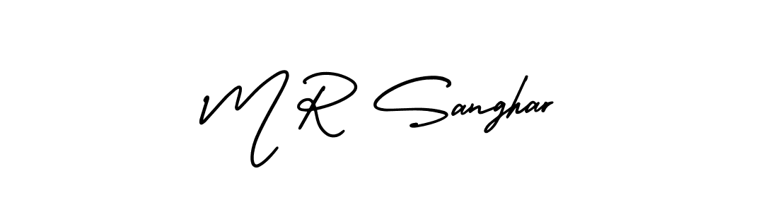 Design your own signature with our free online signature maker. With this signature software, you can create a handwritten (AmerikaSignatureDemo-Regular) signature for name M R Sanghar. M R Sanghar signature style 3 images and pictures png