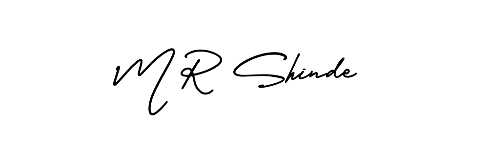 Design your own signature with our free online signature maker. With this signature software, you can create a handwritten (AmerikaSignatureDemo-Regular) signature for name M R Shinde. M R Shinde signature style 3 images and pictures png