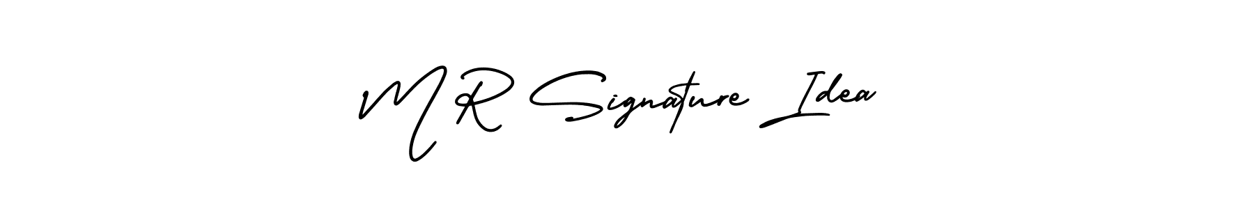 Create a beautiful signature design for name M R Signature Idea. With this signature (AmerikaSignatureDemo-Regular) fonts, you can make a handwritten signature for free. M R Signature Idea signature style 3 images and pictures png