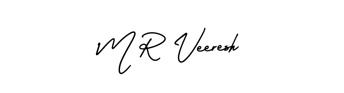 Use a signature maker to create a handwritten signature online. With this signature software, you can design (AmerikaSignatureDemo-Regular) your own signature for name M R Veeresh. M R Veeresh signature style 3 images and pictures png