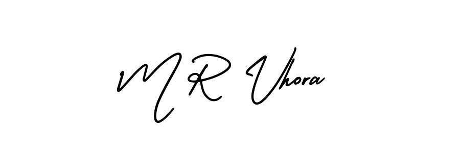 Make a beautiful signature design for name M R Vhora. With this signature (AmerikaSignatureDemo-Regular) style, you can create a handwritten signature for free. M R Vhora signature style 3 images and pictures png