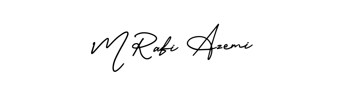 Use a signature maker to create a handwritten signature online. With this signature software, you can design (AmerikaSignatureDemo-Regular) your own signature for name M Rafi Azemi. M Rafi Azemi signature style 3 images and pictures png