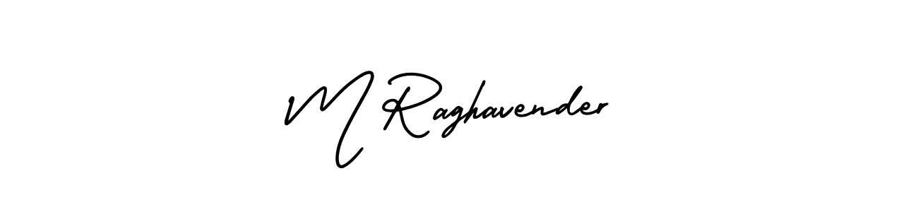 Design your own signature with our free online signature maker. With this signature software, you can create a handwritten (AmerikaSignatureDemo-Regular) signature for name M Raghavender. M Raghavender signature style 3 images and pictures png