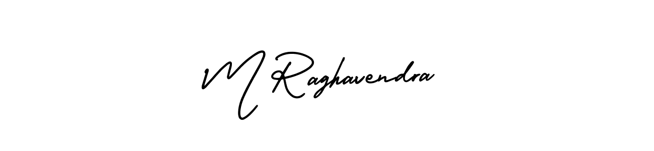 Make a beautiful signature design for name M Raghavendra. With this signature (AmerikaSignatureDemo-Regular) style, you can create a handwritten signature for free. M Raghavendra signature style 3 images and pictures png