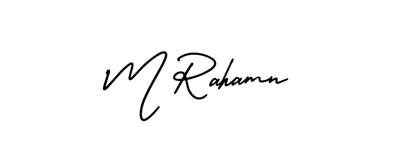 M Rahamn stylish signature style. Best Handwritten Sign (AmerikaSignatureDemo-Regular) for my name. Handwritten Signature Collection Ideas for my name M Rahamn. M Rahamn signature style 3 images and pictures png