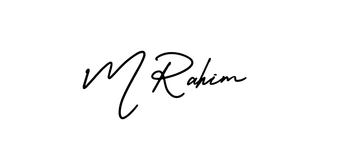 Also we have M Rahim name is the best signature style. Create professional handwritten signature collection using AmerikaSignatureDemo-Regular autograph style. M Rahim signature style 3 images and pictures png