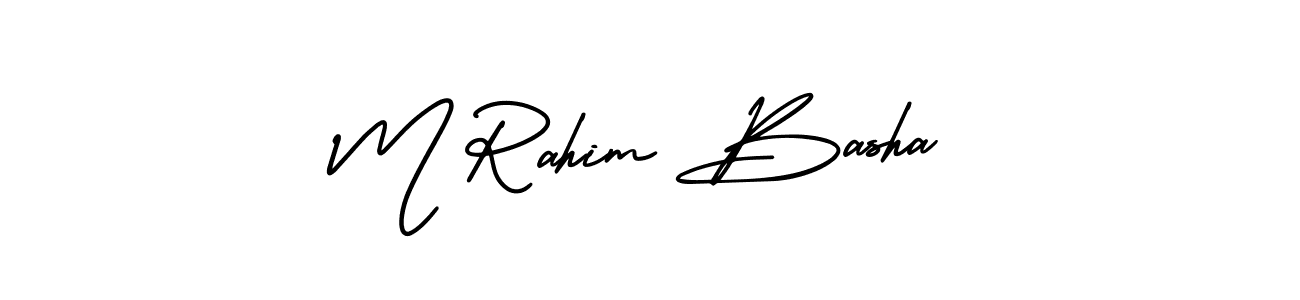 It looks lik you need a new signature style for name M Rahim Basha. Design unique handwritten (AmerikaSignatureDemo-Regular) signature with our free signature maker in just a few clicks. M Rahim Basha signature style 3 images and pictures png