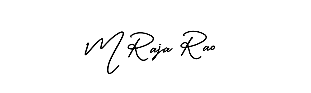 The best way (AmerikaSignatureDemo-Regular) to make a short signature is to pick only two or three words in your name. The name M Raja Rao include a total of six letters. For converting this name. M Raja Rao signature style 3 images and pictures png