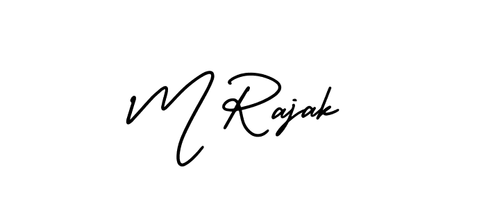 You can use this online signature creator to create a handwritten signature for the name M Rajak. This is the best online autograph maker. M Rajak signature style 3 images and pictures png