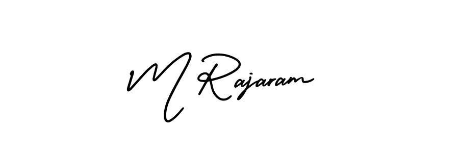 if you are searching for the best signature style for your name M Rajaram. so please give up your signature search. here we have designed multiple signature styles  using AmerikaSignatureDemo-Regular. M Rajaram signature style 3 images and pictures png