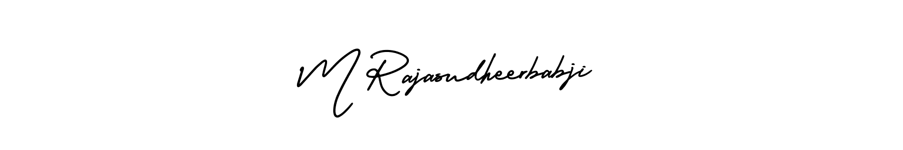 Create a beautiful signature design for name M Rajasudheerbabji. With this signature (AmerikaSignatureDemo-Regular) fonts, you can make a handwritten signature for free. M Rajasudheerbabji signature style 3 images and pictures png
